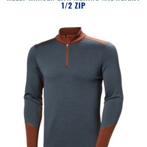 NWT Helly Hansen LIFA Merino Midweight Half-Zip Base Layer